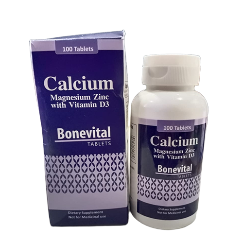 Each Film Coated Tablet Contains: BONEVITAL (Calcium (As Calcium Carbonate) 1000 Mg, Magnesium (As Magnesium Oxide) 400 Mg, Vitamin D3 (As Cholecalciferol) 500 Iu, Zinc (As Zinc Sulphate) 5 Mg) Tablet | Main | Aarvi  Pharmaceutical